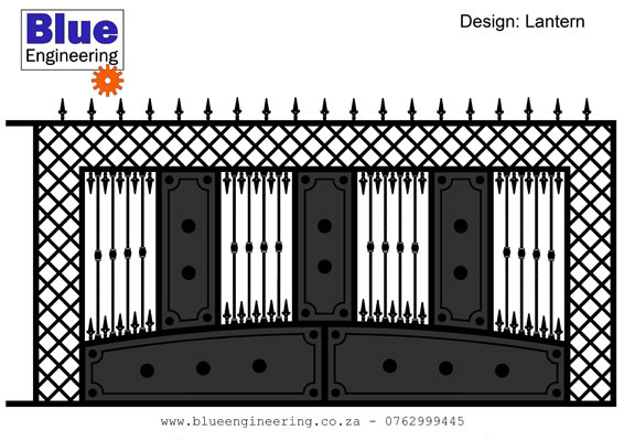 Wrought Iron Gates with lots of fine detail in Durban